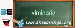 WordMeaning blackboard for viminaria